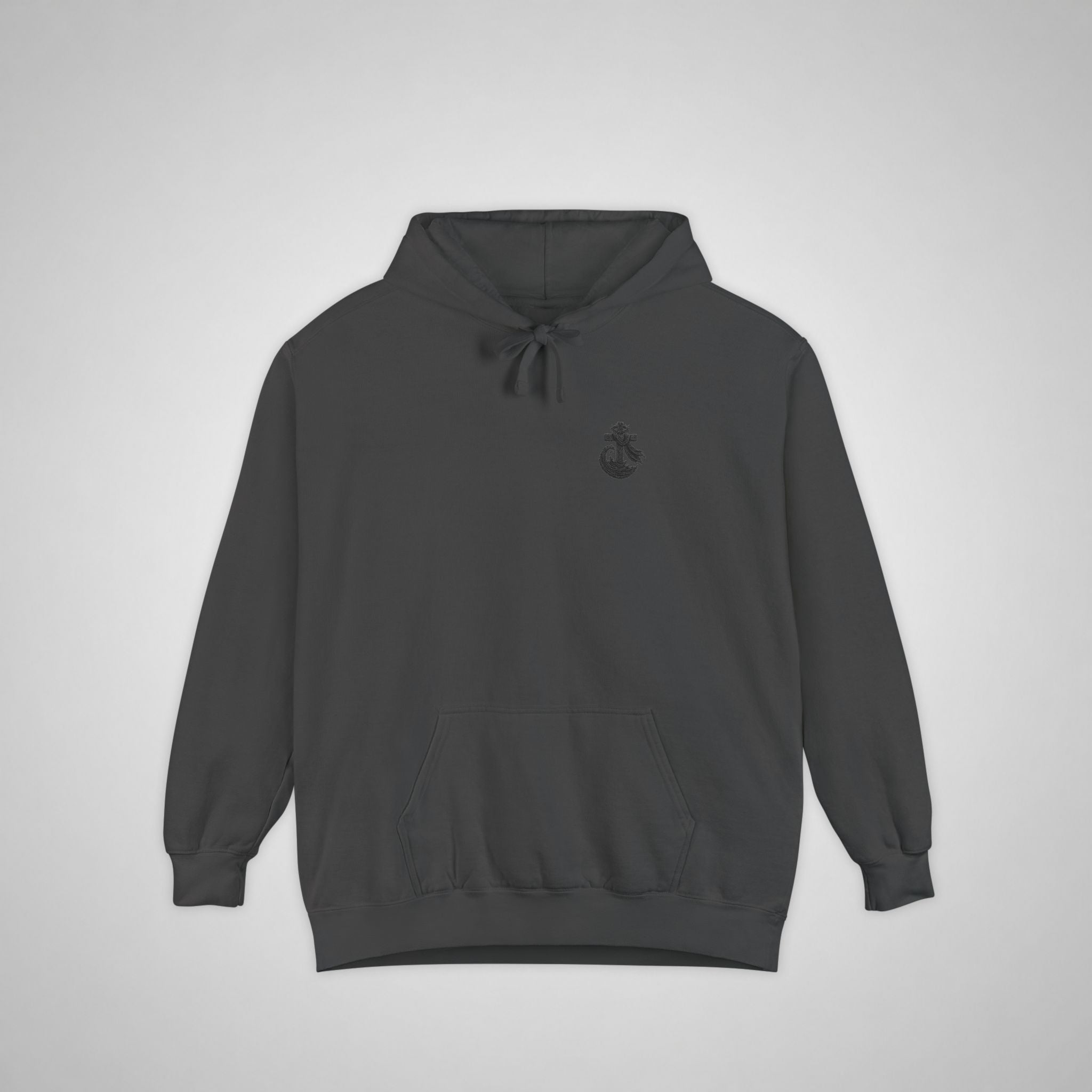 Living Waters Core Emblem Hoodie — Pepper